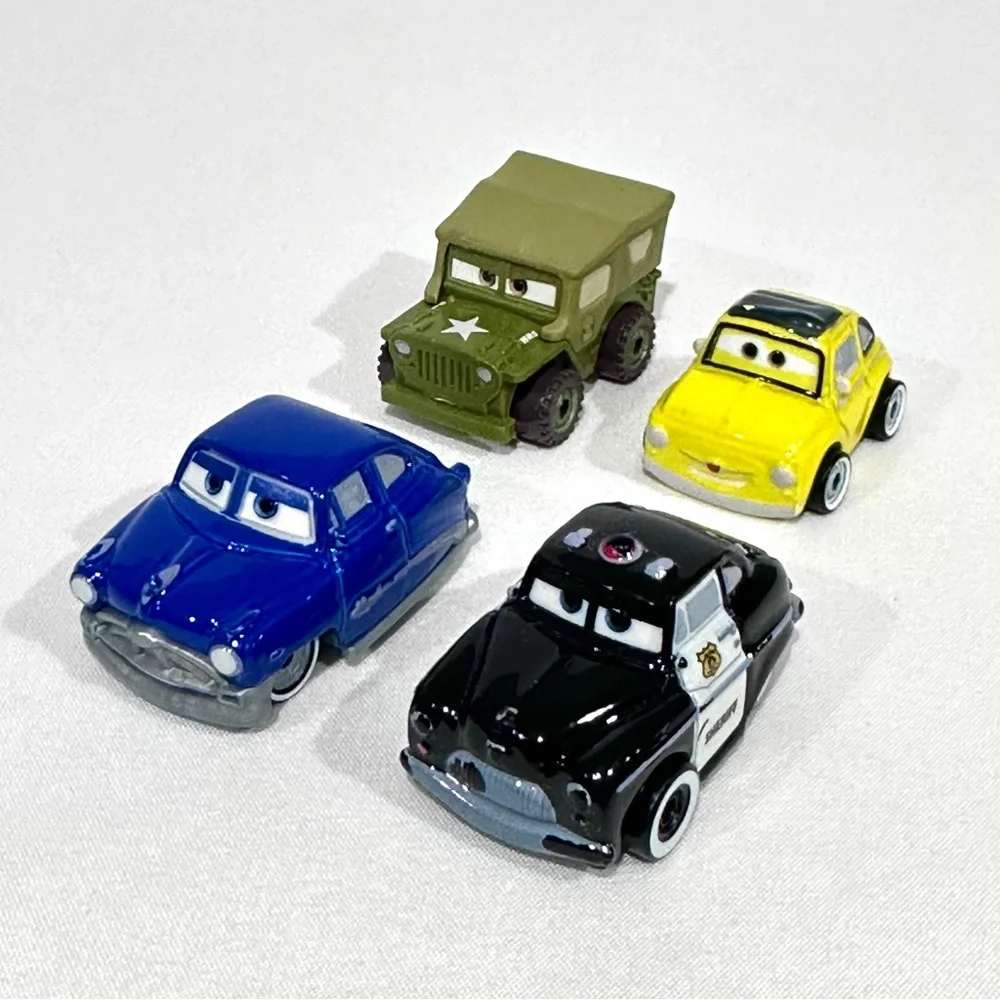 Disney Cars 3 Die-cast Mini Racers Doc Hudson, Sheriff, Luigi, Sarge Mattel 2016
